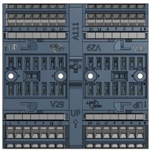 V99 socket - Spring terminal, wall / rail mount, 8 pole